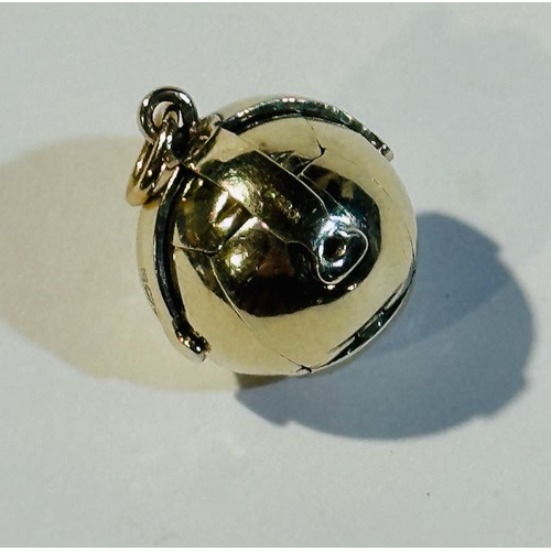 354 - Hallmarked Silver Masonic Orb Pendant