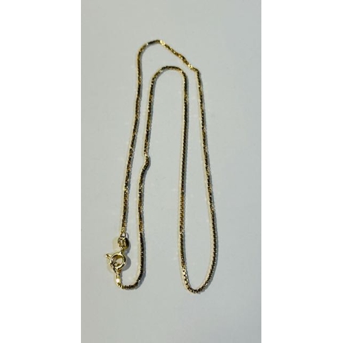 357 - 9ct Gold Box Chain Necklace