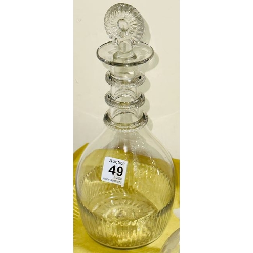 c1800s Waterloo Glass Decanter