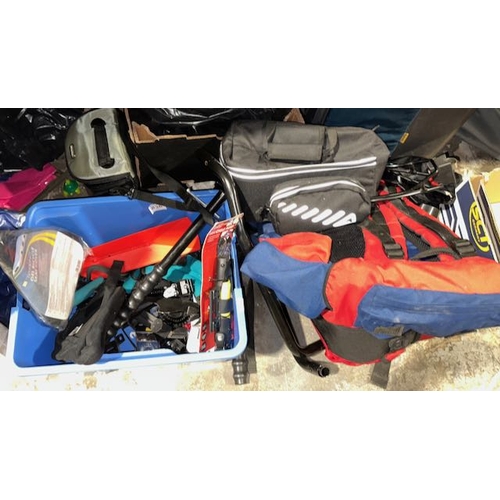 836 - Large Assortment Of Bicycle Gear - Bags, Saddle, Pump Etc