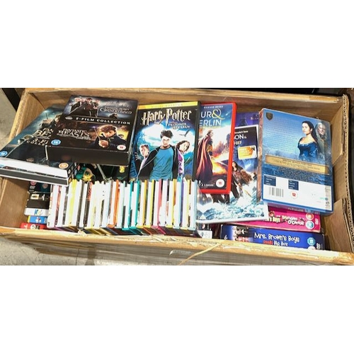 858 - Large Box Of DVDs Incl Harry Potter Collection