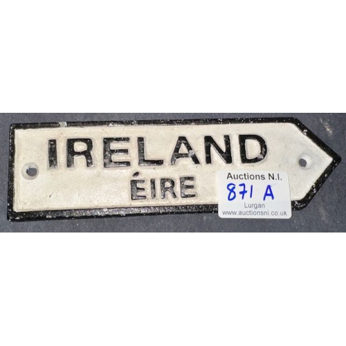 871A - Cast Ireland Sign