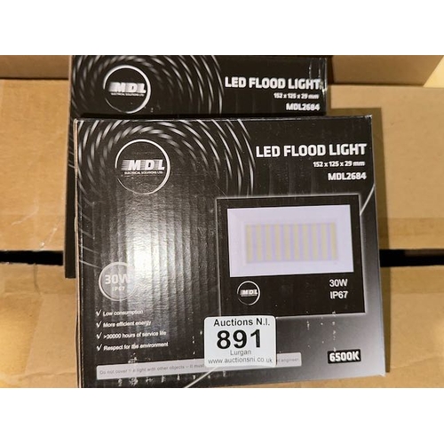 891 - 30w LED Flood Light x 2 - VAT RATED