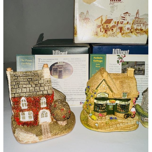 Boxed Lilliput Lane x6 - Fiddlers Folly, Watermill, Cream Of the