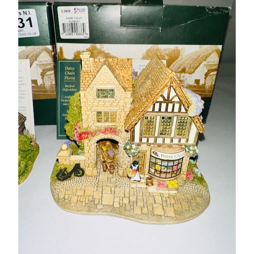 1131 - Boxed Lilliput Lane x2 - The White Hart + Daisy Chain Florist