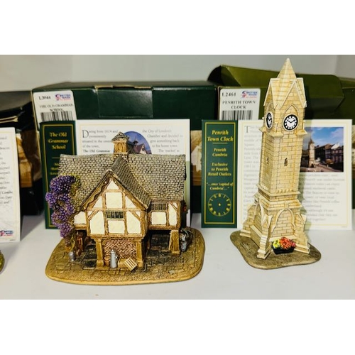 Boxed Lilliput Lane x4 - Van Burgh Lodge, The Old Grammar School, Ashley  Combe Lodge + Penrith Town