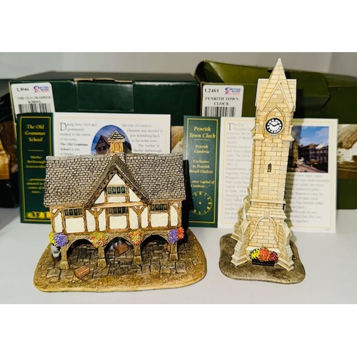 Boxed Lilliput Lane x4 - Van Burgh Lodge, The Old Grammar School, Ashley  Combe Lodge + Penrith Town