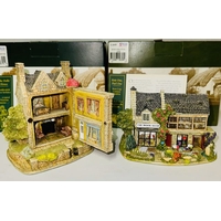 Boxed Lilliput Lane x4 - Van Burgh Lodge, The Old Grammar School, Ashley  Combe Lodge + Penrith Town