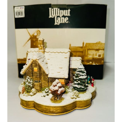 1146 - Boxed Lilliput Lane - We Wish You A Merry Christmas Musical Model