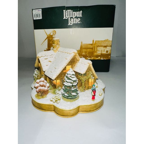 1146 - Boxed Lilliput Lane - We Wish You A Merry Christmas Musical Model