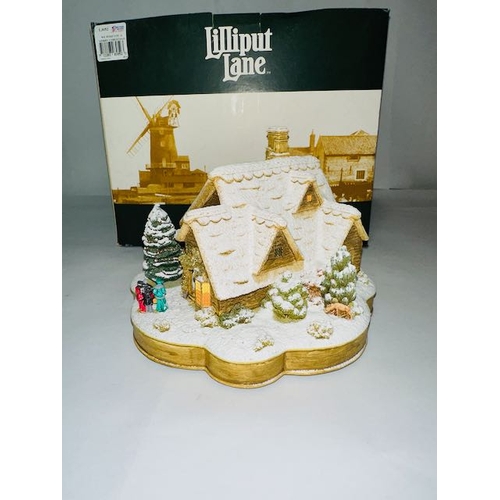 1146 - Boxed Lilliput Lane - We Wish You A Merry Christmas Musical Model