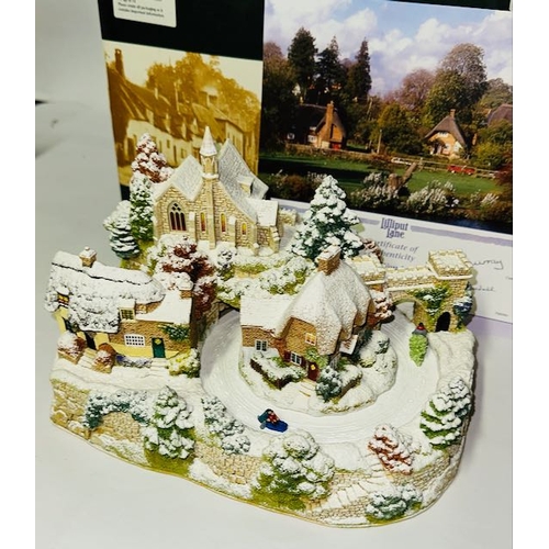 1147 - Boxed Lilliput Lane - Ltd Ed No 15 Musical with Movement - Winter Wonderland - With Cert