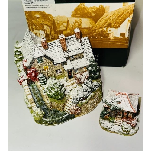 1149 - Boxed Lilliput Lane - The Winter Water Mill with Little Tea Caddy in Winter