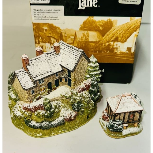 1149 - Boxed Lilliput Lane - The Winter Water Mill with Little Tea Caddy in Winter