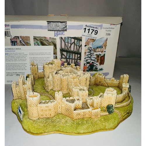 1179 - Boxed Lilliput Lane - Ltd Ed No 106 - Alnwick Castle