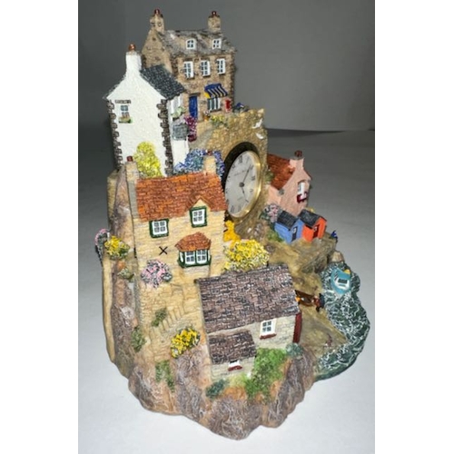 1190 - As Time Goes By - Hand Painted Sculpture by Jane Hart for Danbury Mint Clock in Original Box