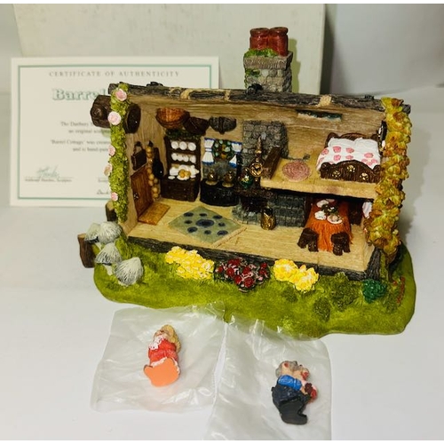 1201 - Danbury Mint By Anthony Harden Original Sculpture, Barrell Cottage, With Figures And With Cert In Or... 