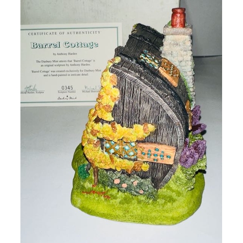 1201 - Danbury Mint By Anthony Harden Original Sculpture, Barrell Cottage, With Figures And With Cert In Or... 