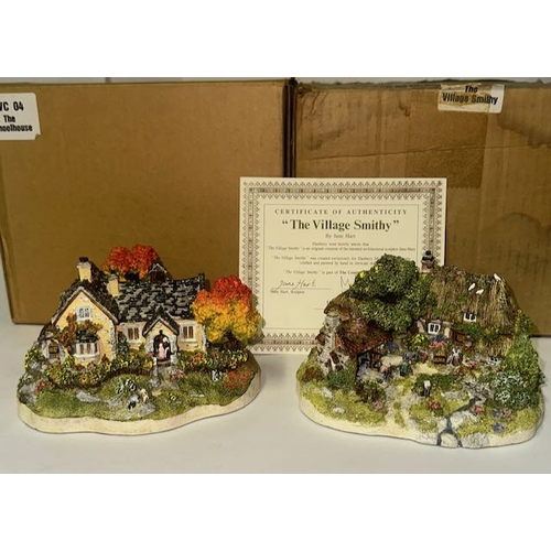 1205 - Danbury Mint By Jane Hart, From The Country Village Collection, Original Sculptures - The Schoolhous... 