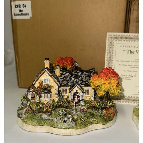 1205 - Danbury Mint By Jane Hart, From The Country Village Collection, Original Sculptures - The Schoolhous... 