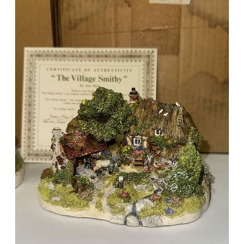 1205 - Danbury Mint By Jane Hart, From The Country Village Collection, Original Sculptures - The Schoolhous... 