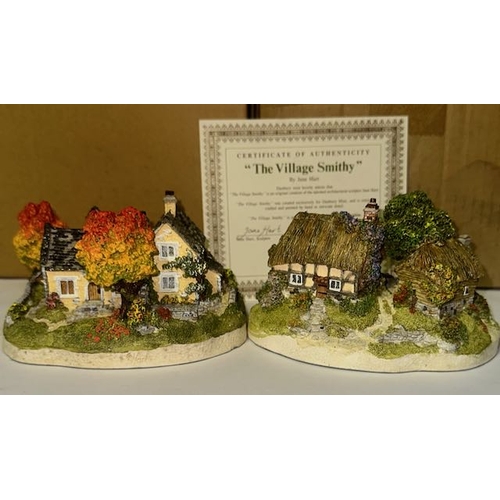 1205 - Danbury Mint By Jane Hart, From The Country Village Collection, Original Sculptures - The Schoolhous... 