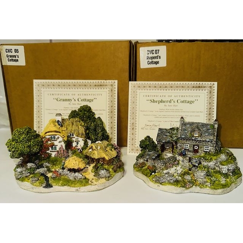 1207 - Danbury Mint By Jane Hart, From The Country Village Collection, Original Sculptures - Granny's Cotta... 