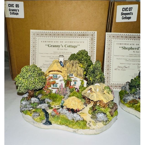 1207 - Danbury Mint By Jane Hart, From The Country Village Collection, Original Sculptures - Granny's Cotta... 