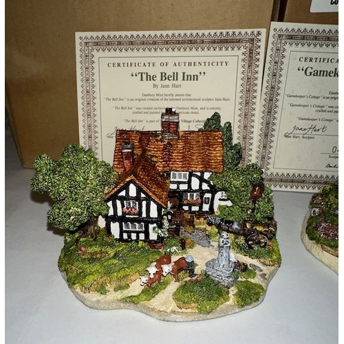 1208 - Danbury Mint By Jane Hart, From The Country Village Collection, Original Sculptures - The Bell Inn +... 