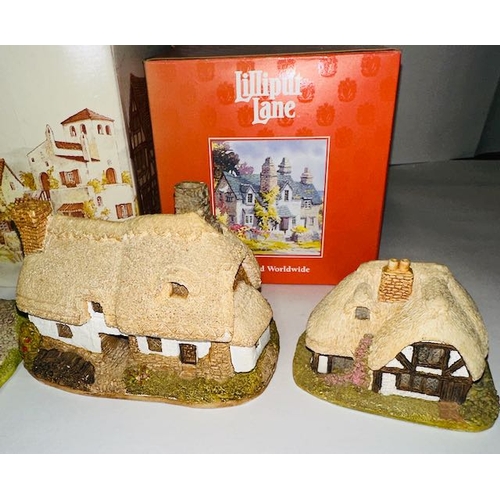 1217 - Lilliput Lane x 3, Jasmine Cottage, Oslers Keep And April Cottage, 2 Larger Boxed