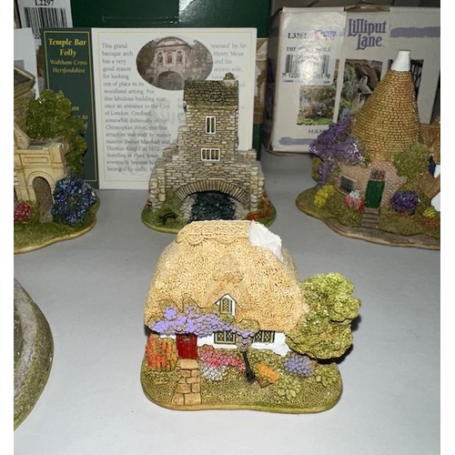 1220 - Lilliput Lane Cottage x 8, All AS Found With Small Chips, See Pics For Details, Some Boxed