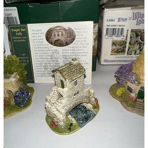 1220 - Lilliput Lane Cottage x 8, All AS Found With Small Chips, See Pics For Details, Some Boxed