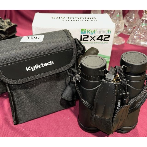 126 - Kylietech 12x42 Sightseeing Binoculars with Case in Box