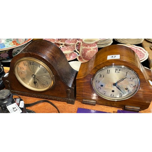 42 - Vintage Mantle Clock x 2