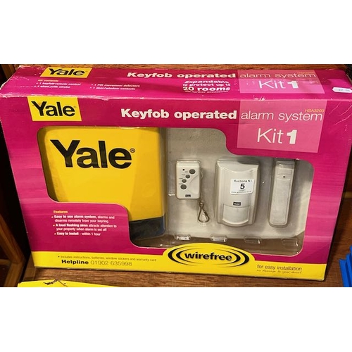 5 - Yale Keyfob Operated Alarm Kit - Boxed