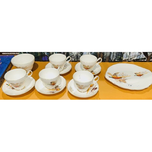 74 - Argyle 12pc Pheasant Teaset