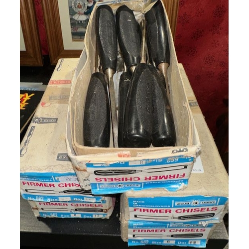 88 - 5 x Boxes Of Firmer Chisels - Approx 12 Per Box