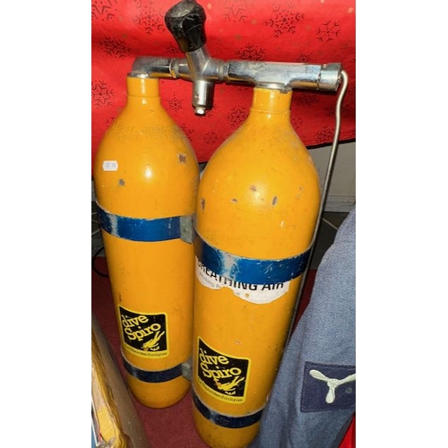 414 - Pair Of Diving Oxygen Bottles