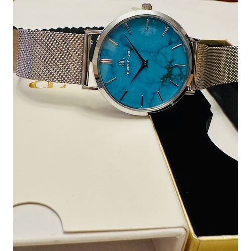 Abbott Lyon Silver Chain Blue Quartz Kensington Watch RRP £75