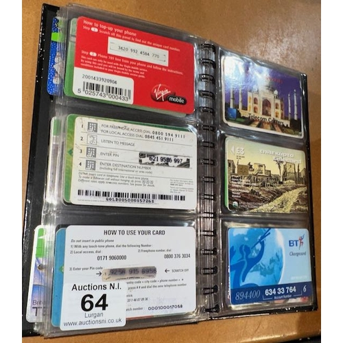 64 - Folder Of Telecoms Cards - Various Countries/Scenes