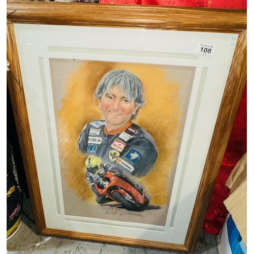 108 - 'King of the Road' Joey Dunlop Pastel by Cordner