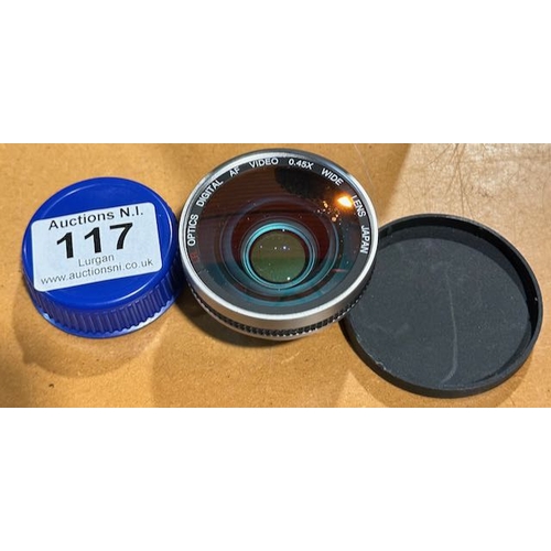 117 - Japanese I.R. Optics Digital AF Video 0.45x Wide Lens