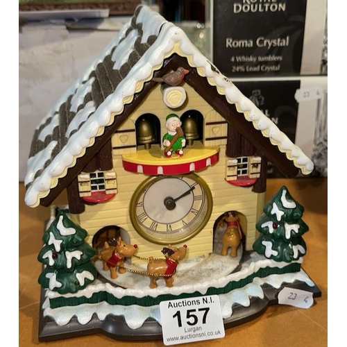 157 - Santas Workshop Light Up Clock