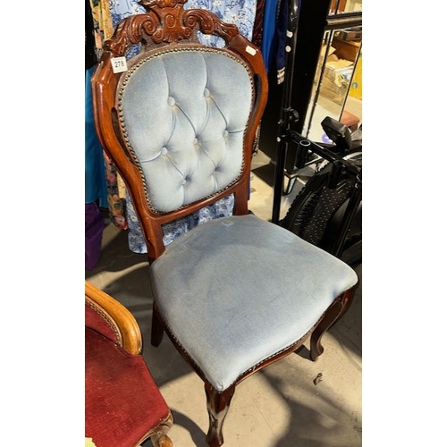 278 - Ornate Button Back Chair