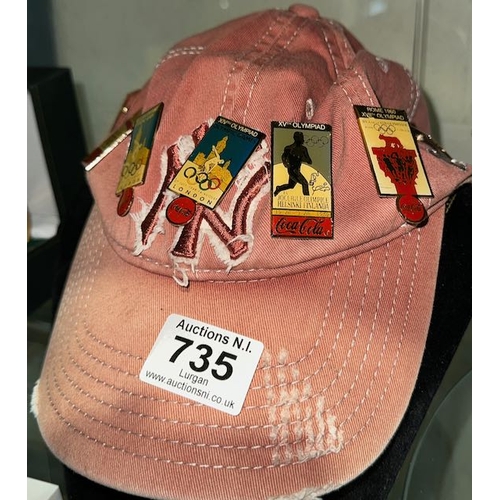 735 - Baseball Cap with Olympics Badges