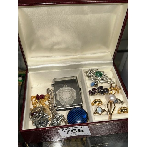 765 - Jewellery Box & Contents