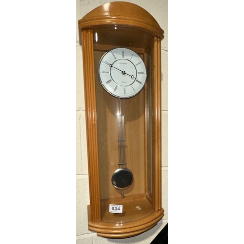 834 - Pine Cased Leonardo Wall Clock