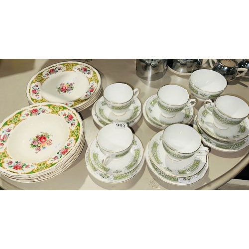 903 - Royal Grafton 17pc teaset + 10pc Royal Swan Bowls & Plates