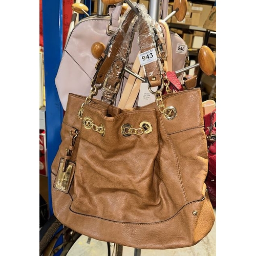 943 - Tan Leather Dune Bag With Tag