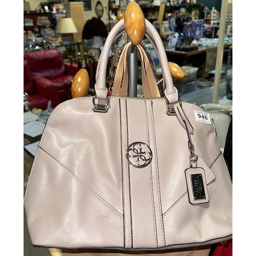 946 - Guess Handbag With Dust Cover - Taupe